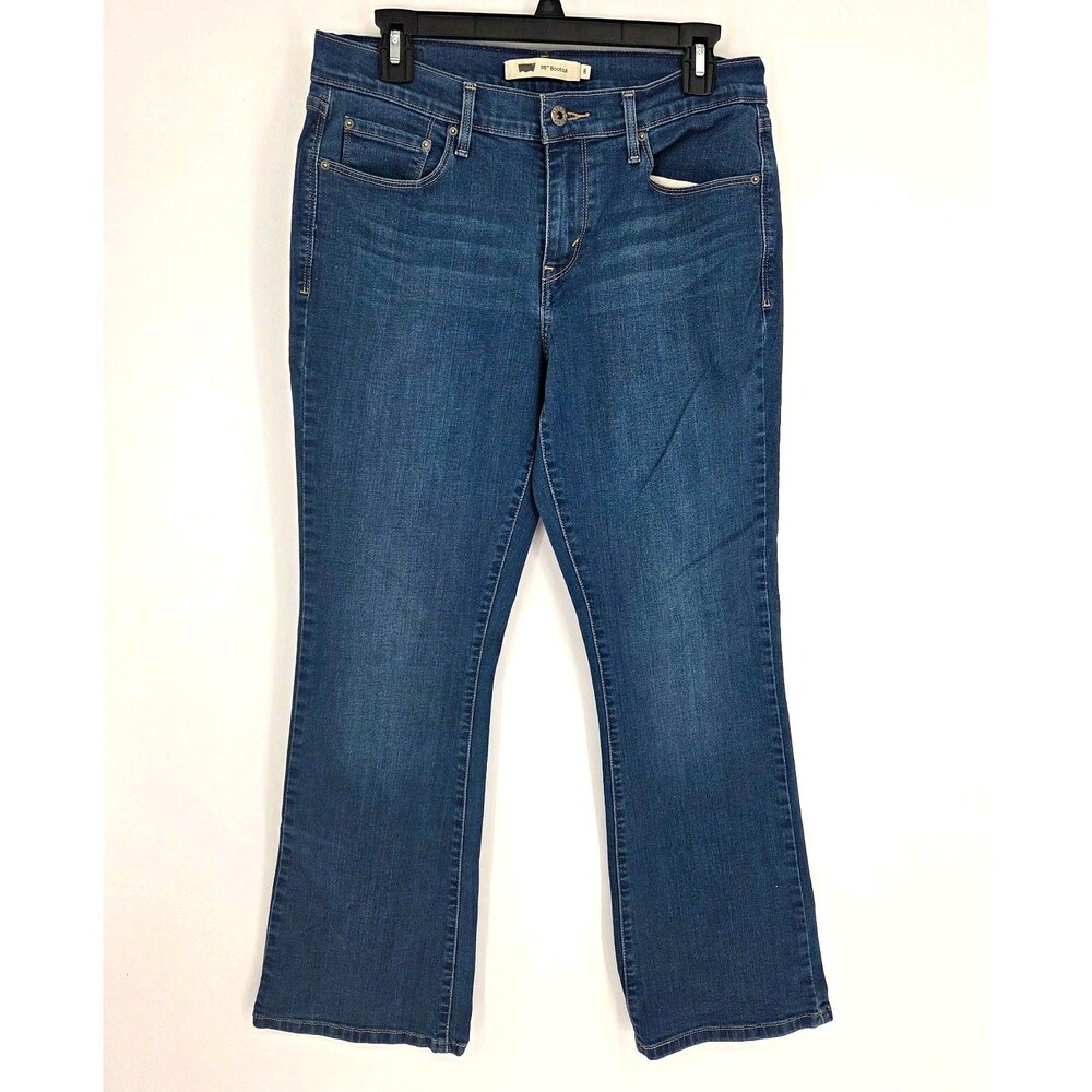 Levi's Women's 515 Bootcut Jeans Blue Medium Wash Mid Rise Regular Fit Size 8